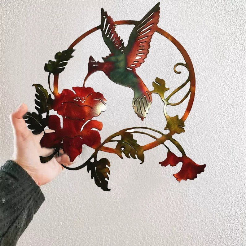 Metal Hummingbird Wall Art Pendant