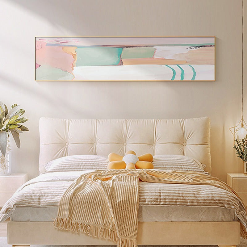 Pink Bedroom Bedside Decoration Abstract Minimalist Master Bedroom Hanging Painting