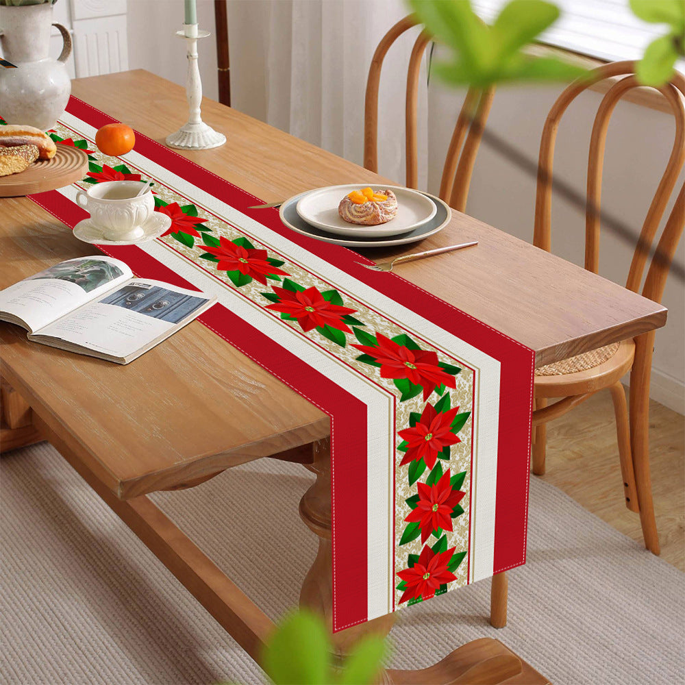 Christmas Polyester Tablecloth Holiday Decoration